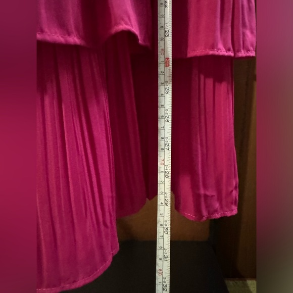 Hot Pink Magenta Ruffled Layered Long Skirt - Picture 5 of 5